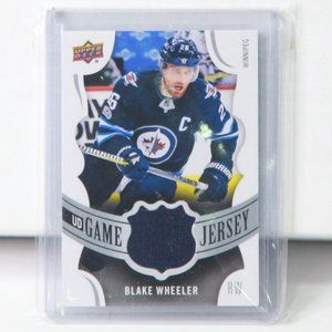 Blake Wheeler UD Game-Used Jersey Hockey Card Winnipeg Jets GJ-BW 2018/19